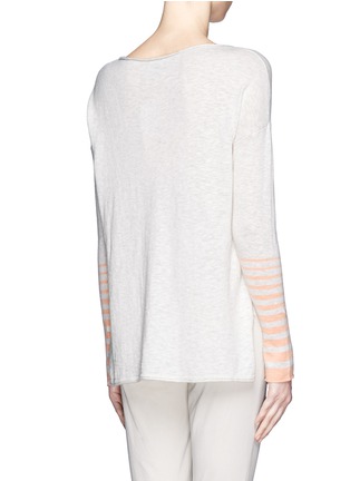 Back View - Click To Enlarge - VINCE - Contrast stripe cuff cotton sweater