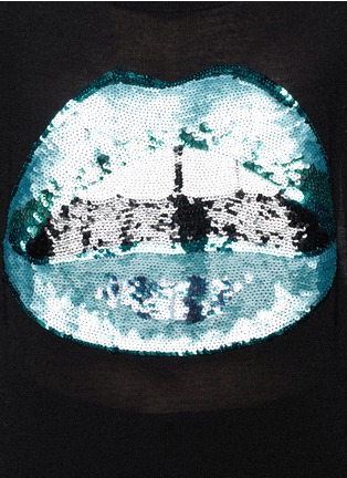 Detail View - Click To Enlarge - MARKUS LUPFER - Lip sequin sweater