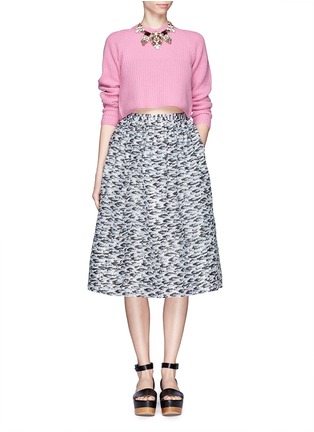 Figure View - Click To Enlarge - WHISTLES - Pelt print silk skirt