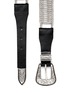 Detail View - Click To Enlarge - TOGA ARCHIVES - Embossed metal bar leather belt