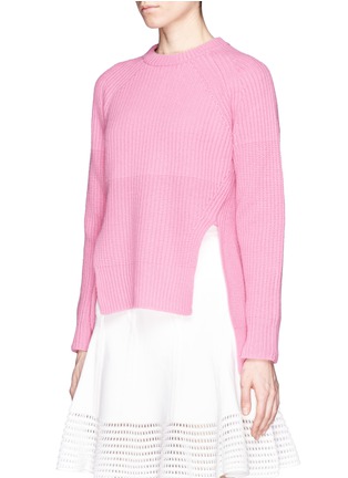 Front View - Click To Enlarge - WHISTLES - Kristen side slit cashmere sweater