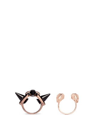 Main View - Click To Enlarge - JOOMI LIM - Skull spike two ring set