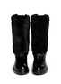 Figure View - Click To Enlarge - SERGIO ROSSI - Shearling lining zip leather boots