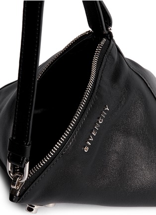Detail View - Click To Enlarge - GIVENCHY - 'Triangle' small leather wristlet bag