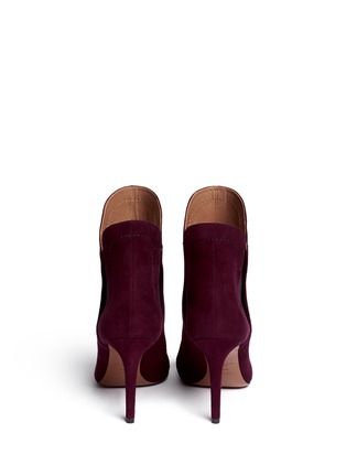 Back View - Click To Enlarge - ALAÏA - Wavy suede Chelsea boots