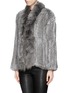 Front View - Click To Enlarge - ELIZABETH AND JAMES - 'Bianca' rabbit and coyote fur jacket