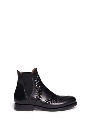 Main View - Click To Enlarge - ALAÏA - Braid cutout leather Chelsea boots