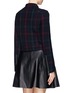 Back View - Click To Enlarge - ELIZABETH AND JAMES - 'Patti' texture check plaid crop jacket