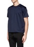 Front View - Click To Enlarge - VALENTINO GARAVANI - Double cloth T-shirt