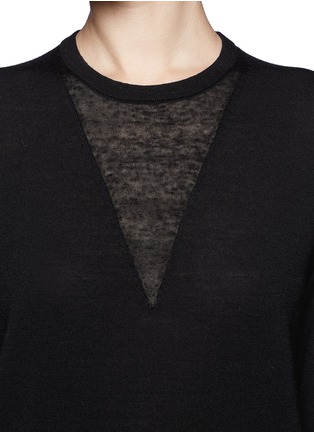 Detail View - Click To Enlarge - THEORY - Kipperly V insert wool-blend sweater