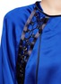 Detail View - Click To Enlarge - MO&CO. EDITION 10 - Lace-up detail silk blouse
