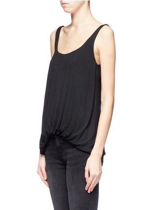 Front View - Click To Enlarge - ELIZABETH AND JAMES - Ruched jersey high-low tank top