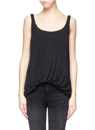 Main View - Click To Enlarge - ELIZABETH AND JAMES - Ruched jersey high-low tank top
