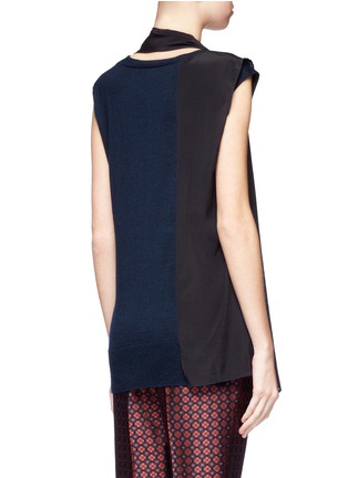 Back View - Click To Enlarge - MO&CO. EDITION 10 - Scarf collar sleeveless knit top