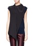 Main View - Click To Enlarge - MO&CO. EDITION 10 - Scarf collar sleeveless knit top
