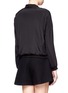 Back View - Click To Enlarge - MO&CO. EDITION 10 - Draped collar zip-up jacket