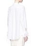Back View - Click To Enlarge - CHLOÉ - Pineapple broderie anglaise cuff poplin shirt