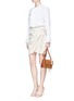 Figure View - Click To Enlarge - CHLOÉ - Pineapple broderie anglaise cuff poplin shirt