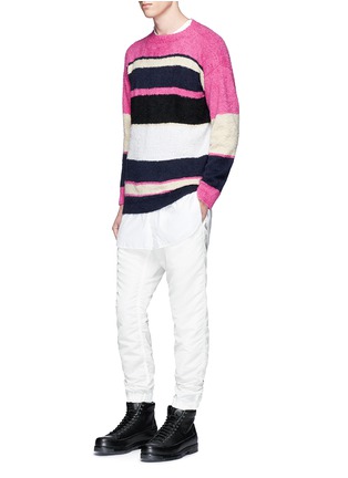 Figure View - Click To Enlarge - SACAI - Stripe cotton sweater