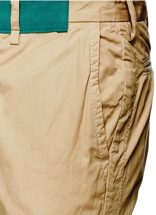 Detail View - Click To Enlarge - SACAI - Roll cuff overydye cotton chinos