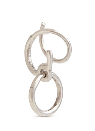 Detail View - Click To Enlarge - MARIA BLACK - 'Saga Twirl' swirl hoop sterling silver earrings