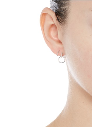 Figure View - Click To Enlarge - MARIA BLACK - 'Saga Twirl' swirl hoop sterling silver earrings