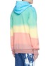 Back View - Click To Enlarge - PALM ANGELS - Rainbow tie dye cotton hoodie