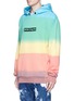 Front View - Click To Enlarge - PALM ANGELS - Rainbow tie dye cotton hoodie