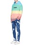 Figure View - Click To Enlarge - PALM ANGELS - Rainbow tie dye cotton hoodie