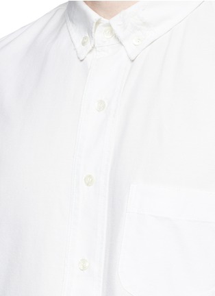 Detail View - Click To Enlarge - PALM ANGELS - Distressed cotton Oxford shirt