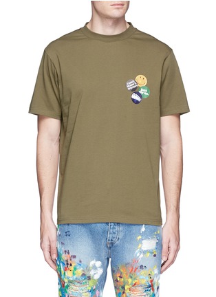 Main View - Click To Enlarge - PALM ANGELS - x Smiley® logo print cotton T-shirt