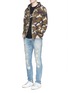 Figure View - Click To Enlarge - PALM ANGELS - Camouflage print maxi puller zip hoodie
