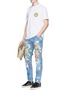 Figure View - Click To Enlarge - PALM ANGELS - Splatter paint distressed jeans