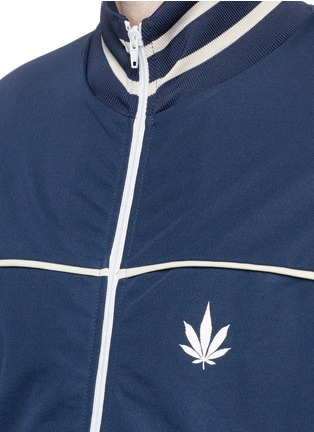 Detail View - Click To Enlarge - PALM ANGELS - Cannabis leaf print contrast track jacket