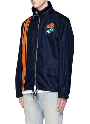 Front View - Click To Enlarge - PALM ANGELS - Smiley® patch windbreaker jacket