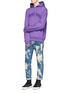 Figure View - Click To Enlarge - PALM ANGELS - 'Purple Haze' embossed print hoodie