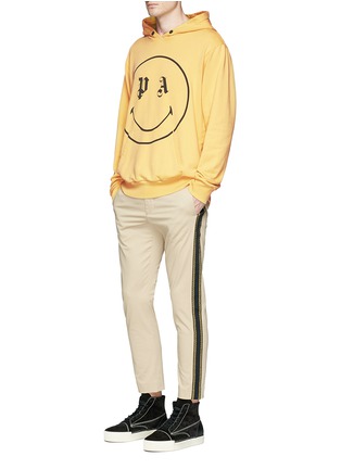 Figure View - Click To Enlarge - PALM ANGELS - x Smiley® logo print cotton hoodie