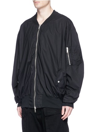Front View - Click To Enlarge - BEN TAVERNITI UNRAVEL PROJECT  - Oversized cotton poplin bomber jacket