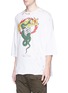 Front View - Click To Enlarge - BEN TAVERNITI UNRAVEL PROJECT  - Oversized snake print distressed T-shirt