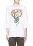 Main View - Click To Enlarge - BEN TAVERNITI UNRAVEL PROJECT  - Oversized snake print distressed T-shirt