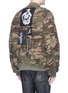 Back View - Click To Enlarge - BEN TAVERNITI UNRAVEL PROJECT  - Skull appliqué camouflage padded bomber jacket