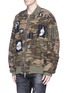 Front View - Click To Enlarge - BEN TAVERNITI UNRAVEL PROJECT  - Skull appliqué camouflage padded bomber jacket