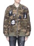 Main View - Click To Enlarge - BEN TAVERNITI UNRAVEL PROJECT  - Skull appliqué camouflage padded bomber jacket