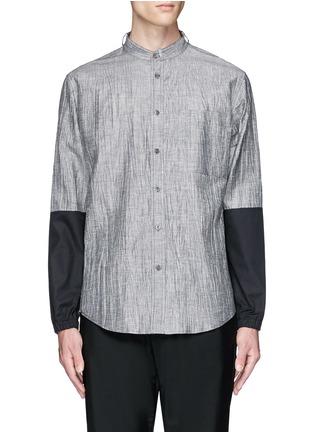 Main View - Click To Enlarge - PUBLIC SCHOOL - 'Cret' micro check sleeve trim shirt