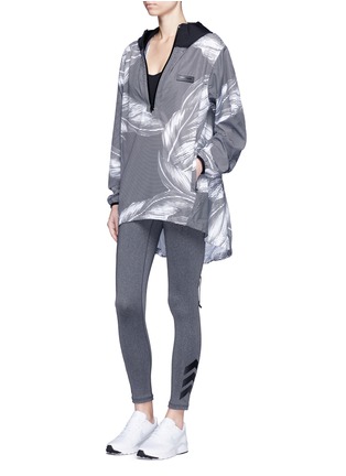 Figure View - Click To Enlarge - THE UPSIDE - 'The Palms' print hooded anorak