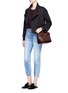 Front View - Click To Enlarge - MULBERRY - 'New Bayswater' small grainy leather tote