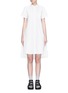 Main View - Click To Enlarge - SACAI - Open back pleat skirt poplin shirt dress