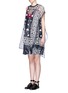Figure View - Click To Enlarge - SACAI - Bandana embroidery overlay camisole dress