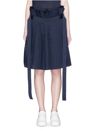 Main View - Click To Enlarge - SACAI - Paperbag waist pleat poplin long shorts