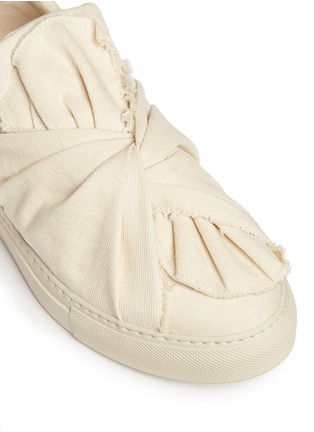 Detail View - Click To Enlarge - PORTS 1961 - Frayed twist bow skate slip-ons